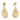 14K Yellow Gold Earrings with Elk Ivory