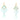 Aquamarine Chandelier Earrings | 22K Yellow Gold