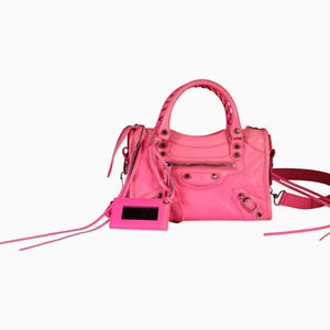 Balenciaga Mini Neo Classic City Hot Pink Silver Hardware