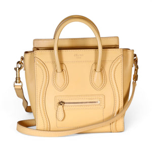 Céline Yellow Leather Mico Luggage Tote