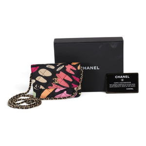 Chanel Mini Floral Print Fabric Bag