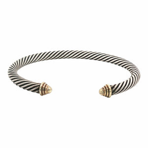 David Yurman Yellow Gold Cuff Bracelet | Sterling Silver