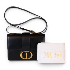 Dior Black Leather 30 Montaigne