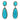 Turquoise and Diamond Earrings | 14K Yellow Gold & Sterling Silver
