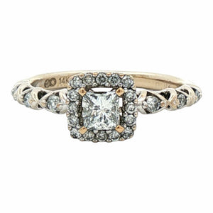 0.5CTW Princess Cut Diamond Ring | 14K Yellow Gold