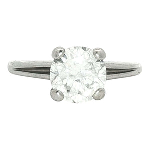 1CT Diamond Split Shank Ring | 14K White Gold