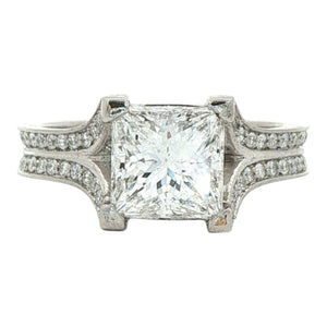 3CTW Princess Cut Diamond Ring | Platinum
