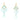 Aquamarine Chandelier Earrings | 22K Yellow Gold