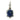 Bead Accent Blue Pendant | Sterling Silver