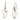 Black and Brown Stone Earring | Sterling Silver