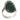 Blue Oval Black Stone Ring | Sterling SIlver