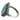 Blue Oval Black Stone Ring | Sterling SIlver