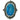 Blue Oval Black Stone Ring | Sterling SIlver