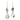 Blue Oval Feather Earrings | Sterling Silver