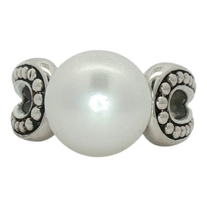 Button Pearl Ring | Sterling Silver