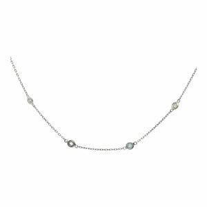 Diamond by the Inch Necklace | 14K White Gold