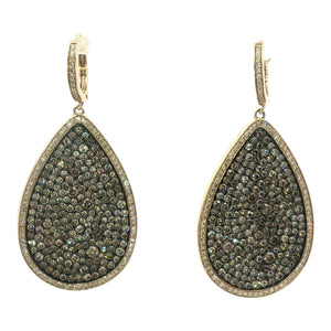 Diamond Dangle Earrings | 14K Yellow Gold