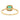 Diamond Halo 1CT Emerald Ring | 14K Yellow Gold