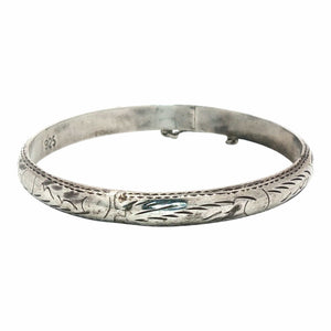 Engraved Bangle Bracelet | Sterling Silver