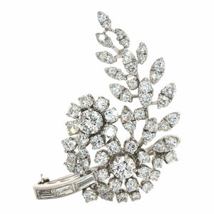 Floral Diamond Brooch | Platinum