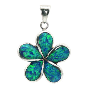 Floral Opal Pendant | Sterling Silver