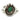 Green and Brown Rope Acccented Ring | Sterling SIlver