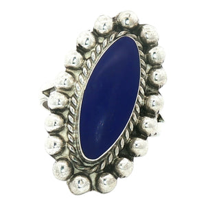 Indigo Oval Ring | Sterling Silver