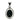 Large Black Oval Pendant | Sterling Silver