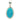 Large Light Blue Oval Pendant | Sterling Silver