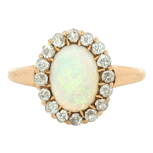 Opal and Diamond Ring | 18K Rose Gold
