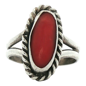 Orange Rope Accented Ring | Sterling SIlver