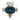 Oval Dark Blue Pendant | Sterling Silver