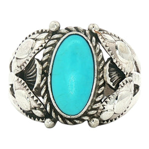 Oval Stone Ring | Sterling Silver