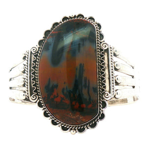 Petrified Wood Cuff Bracelet | Sterling Silver