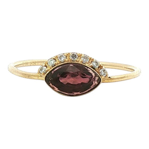 Purple Sapphire and Diamond Fashion Ring | 18K Yellow Gold