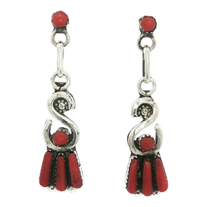 Red Dangle Earrings | Sterling SIlver