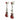 Red Dangle Earrings | Sterling SIlver