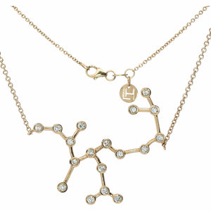 Sagittarius Constellation Zodiac Necklace | 14K Yellow Gold