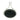 Sideways Black Oval Pendant | Sterling Silver