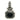 Small Oval Black Pendant | Sterling Silver