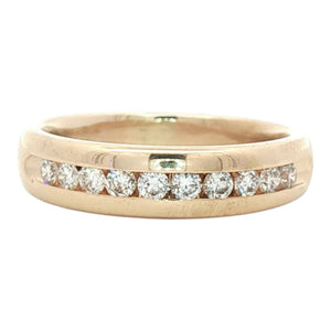 Ten-Stone Channel Band | 14K Yellow Gold