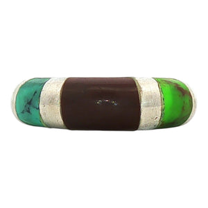 Trio Stone Inlay Bar Ring | Sterling SIlver