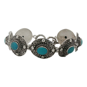Turquosie Concho Bracelet | Sterling Silver