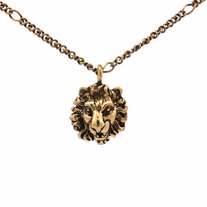 Gucci Lion Head Necklace | Brass
