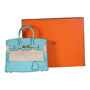 Hermès Birkin 25 Blue Atoll Togo Leather Gold Hardware
