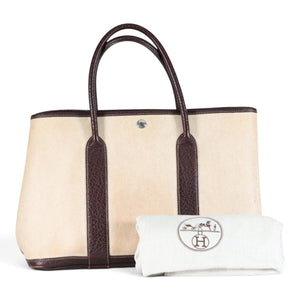 Hermes Garden Party in Beige Canvas