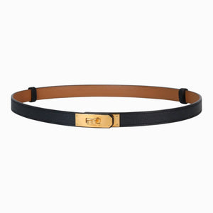 Hermès Kelly Belt Black Epsom Leather Adjustable Belt 2023