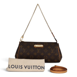 Louis Vuitton Eva Clutch Monogram Canvas Chain Strap