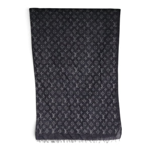 Louis Vuitton Monogram Shine Shawl Black