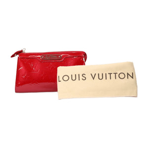 Louis Vuitton Monogram Vernis Cosmetic Pouch in Red Patent Leather